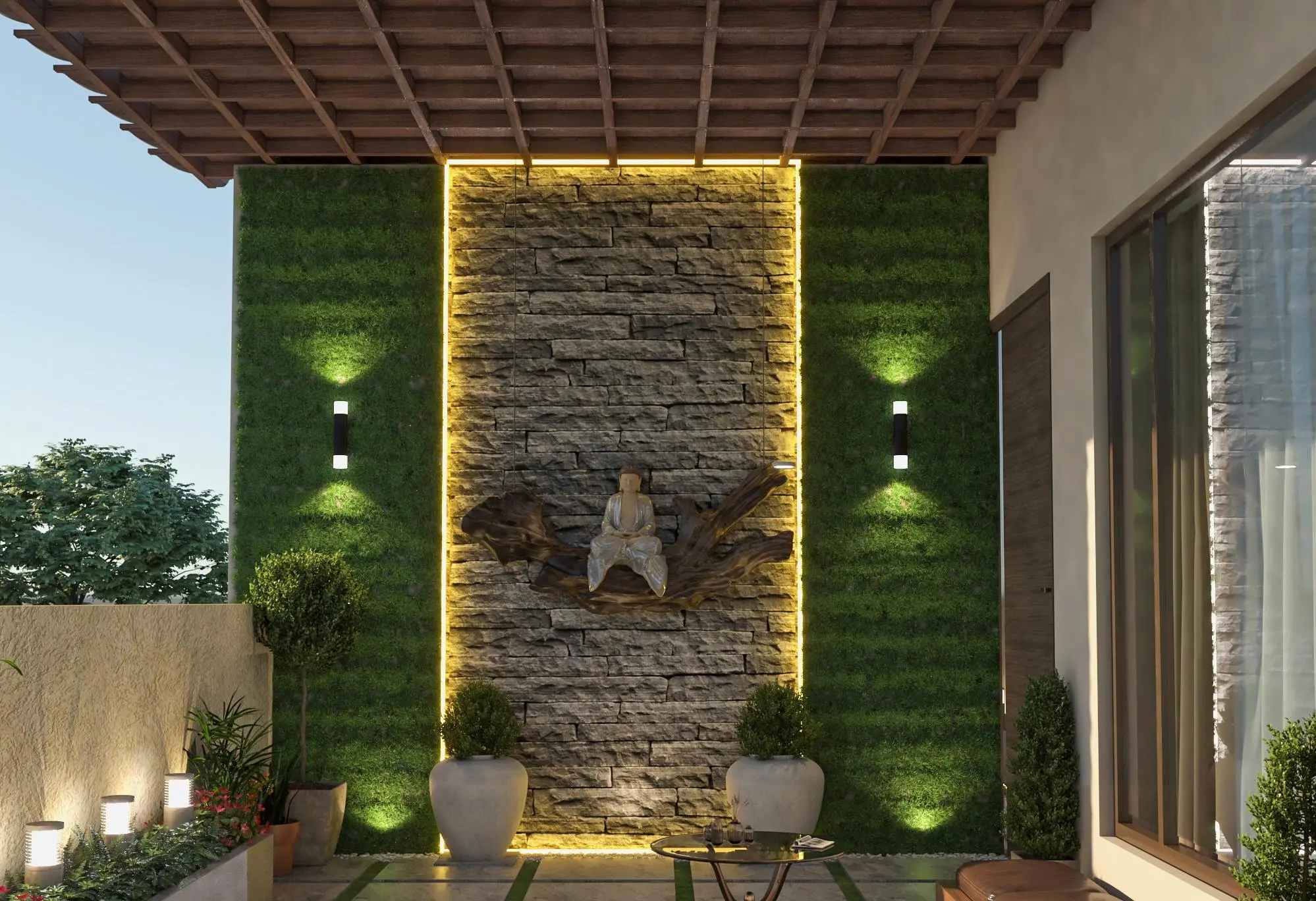 Transforming Outdoor Space: A Stunning Vertical Garden Wall by The Iconico Architects