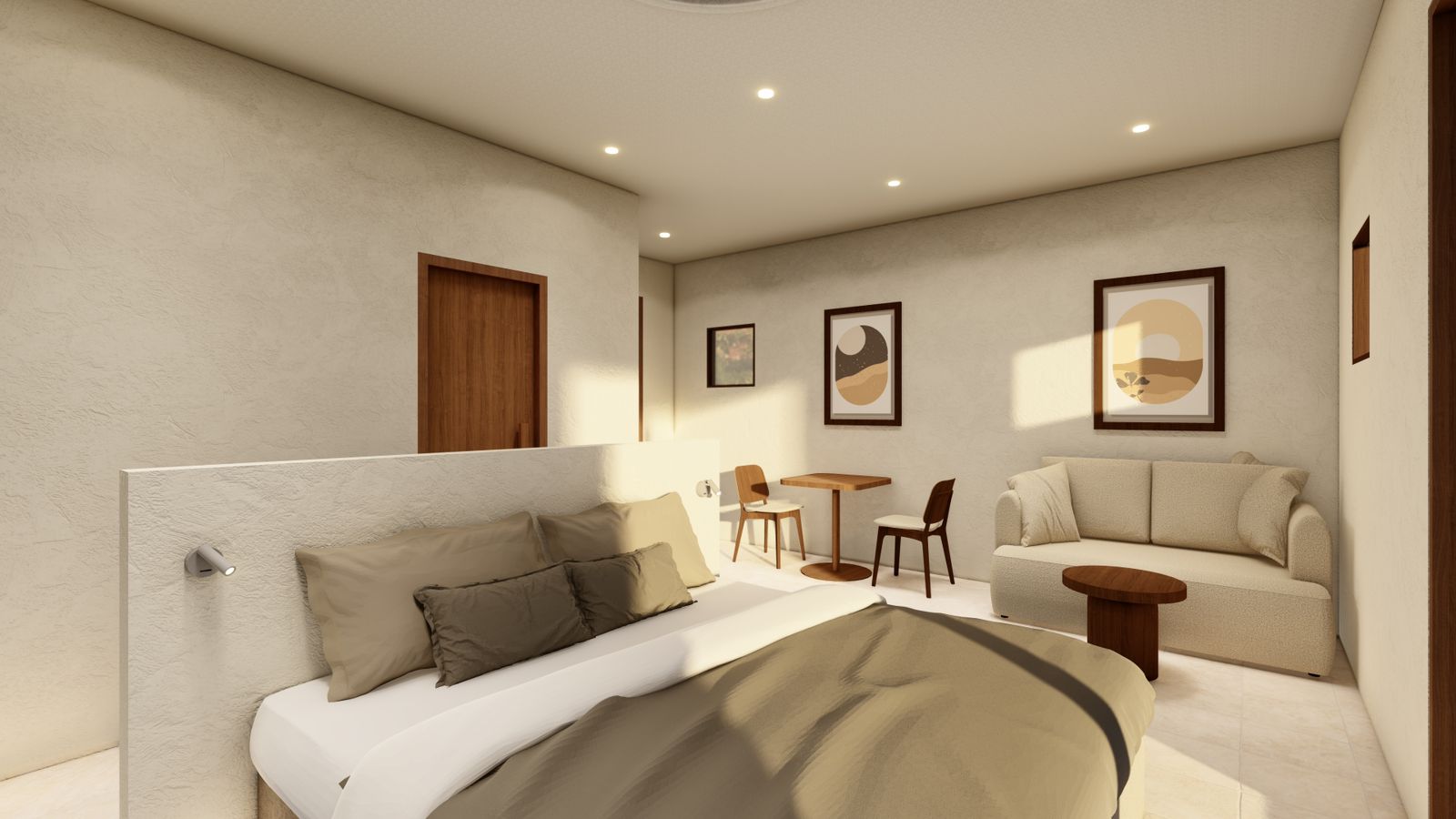 Minimalist Comfort: A Calm and Contemporary Bedroom Retreat